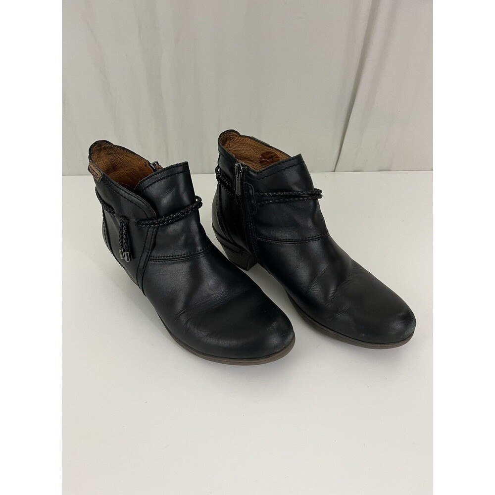 PIKOLINOS Booties Rotterdam Tassels  Black  Size 38 EU 7.5 US Western Cute